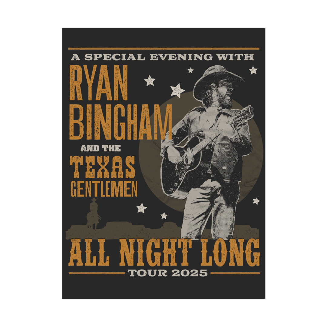 2025 All Night Long Tour Poster - Ryan Bingham