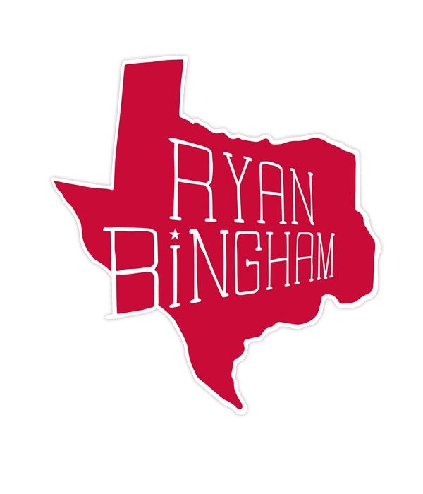 Ryan Bingham TX Sticker (Red)