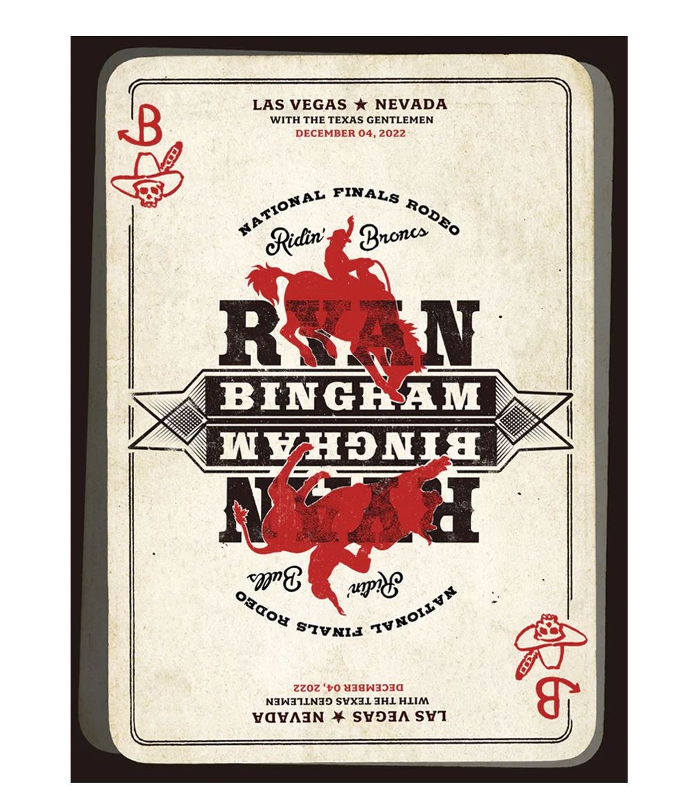 Ryan Bingham National Finals Rodeo 2022 Poster
