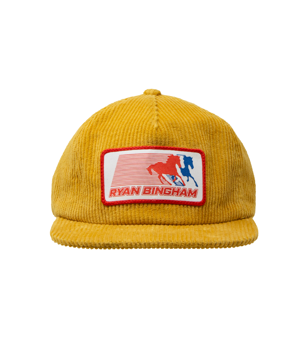 Ryan Bingham Pony USA Patch Corduroy Hat