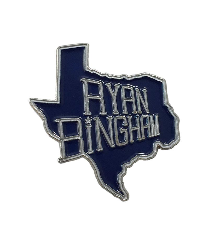 Ryan Bingham TX Enamel Pin (Blue)