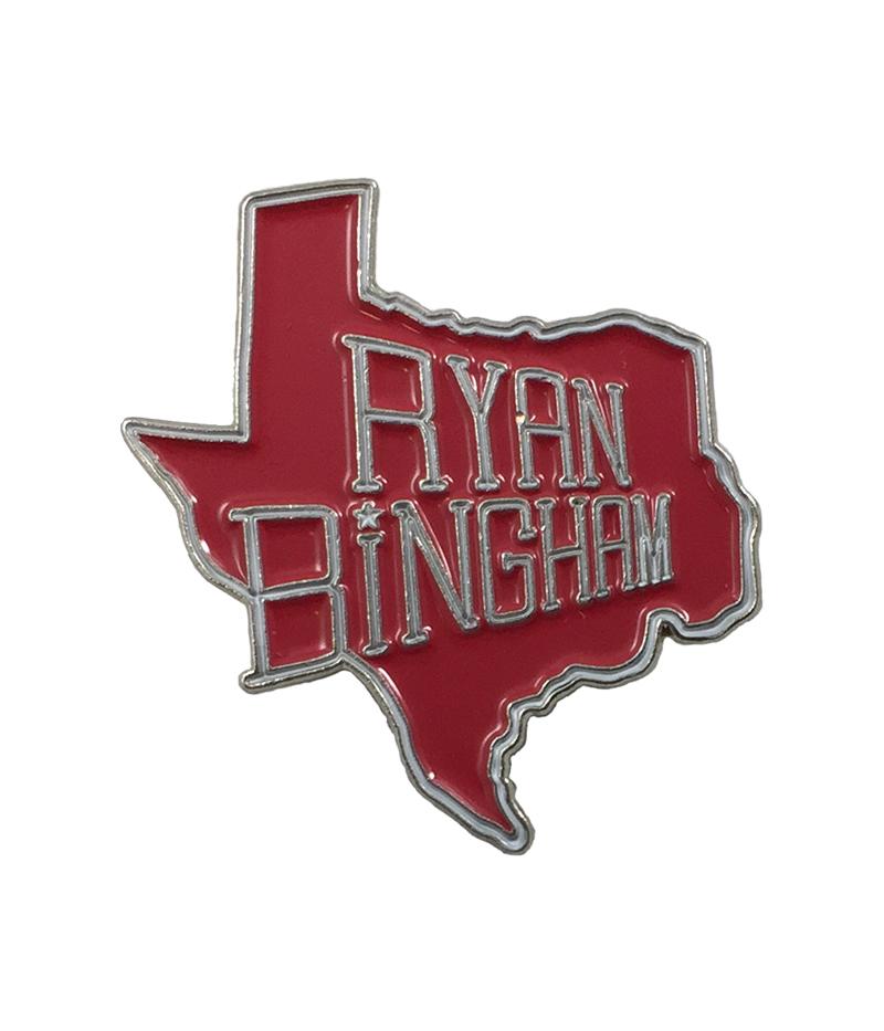 Ryan Bingham TX Enamel Pin (Red)