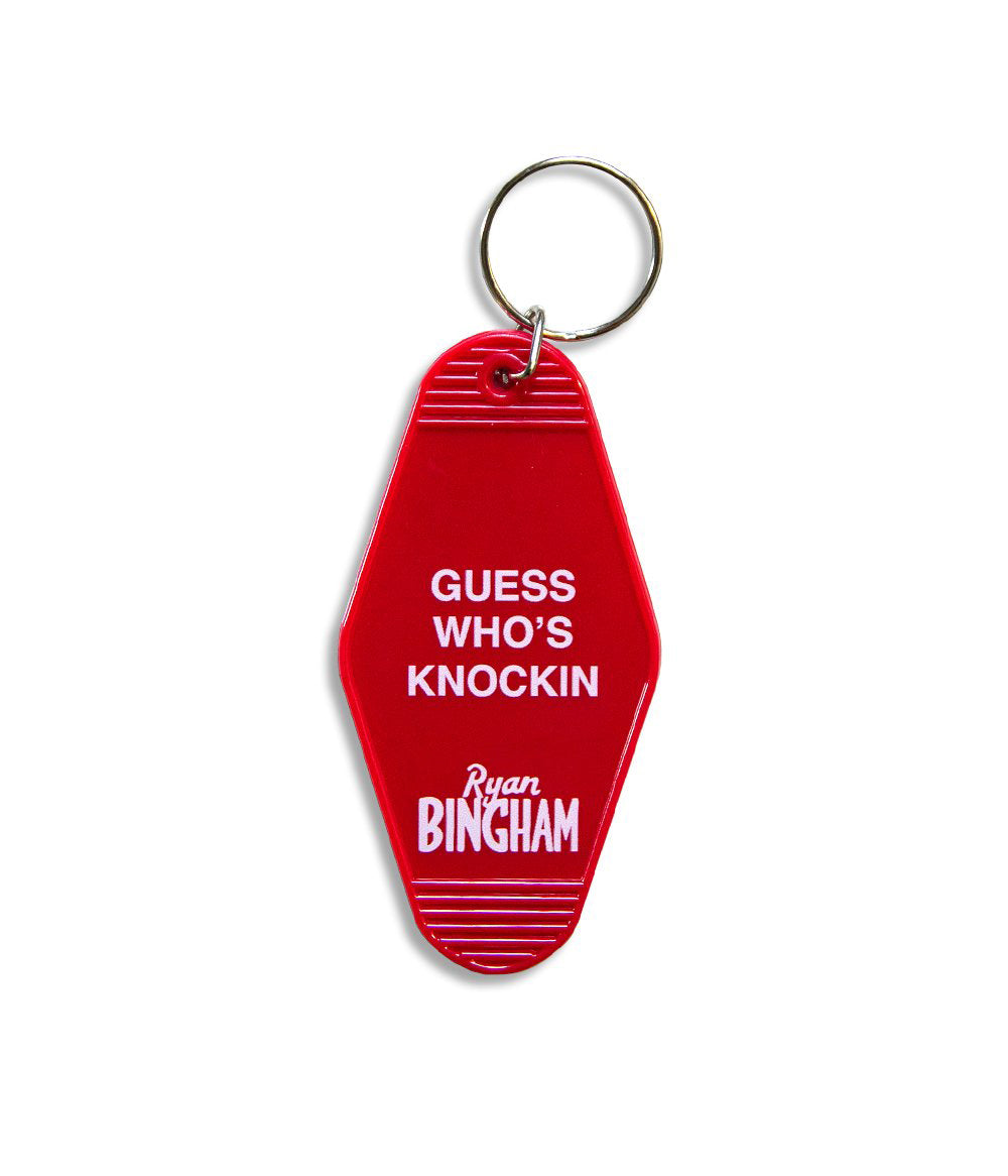 Ryan Bingham Guess Who's Knockin Hotel Keychain